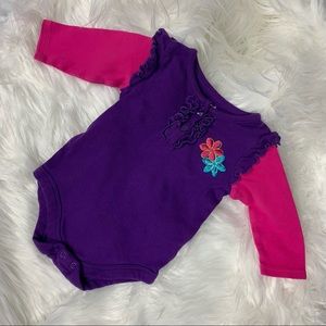 Garanimals Flower Long Sleeve Onesie